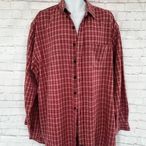 Abercrombie & Fitch Vintage red plaid men’s long sleeve shirt size XL